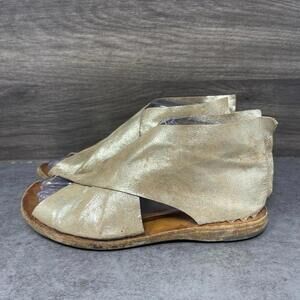 Officine Creative Sandals Womens Size 7 (37) Itaca 6 Gold Strap Zipper